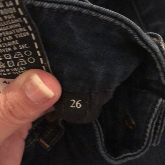 7 for all Mankind Blair raw edge denim jeans size 26 ankle length - Picture 4 of 6